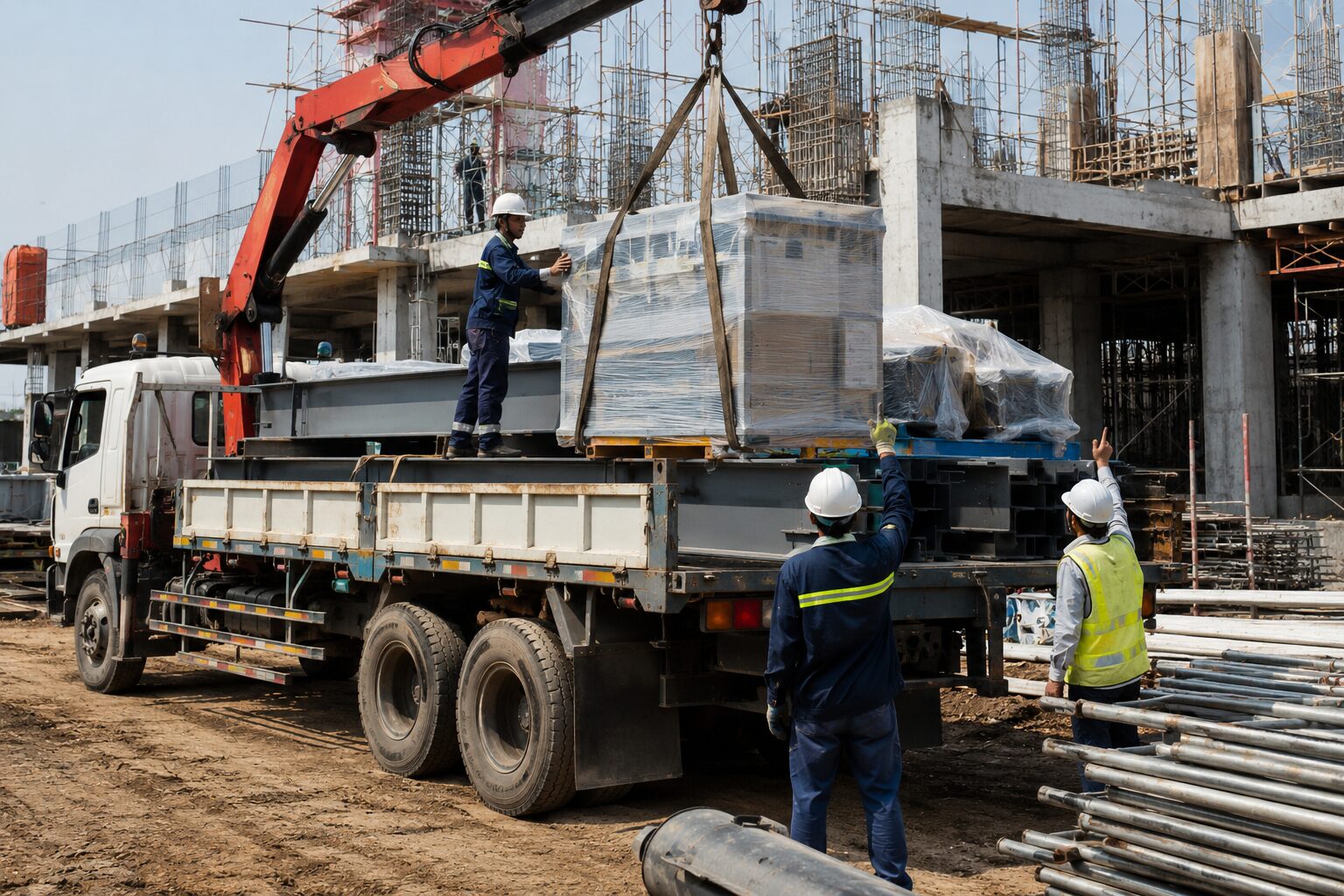 Giao vật tư công trình