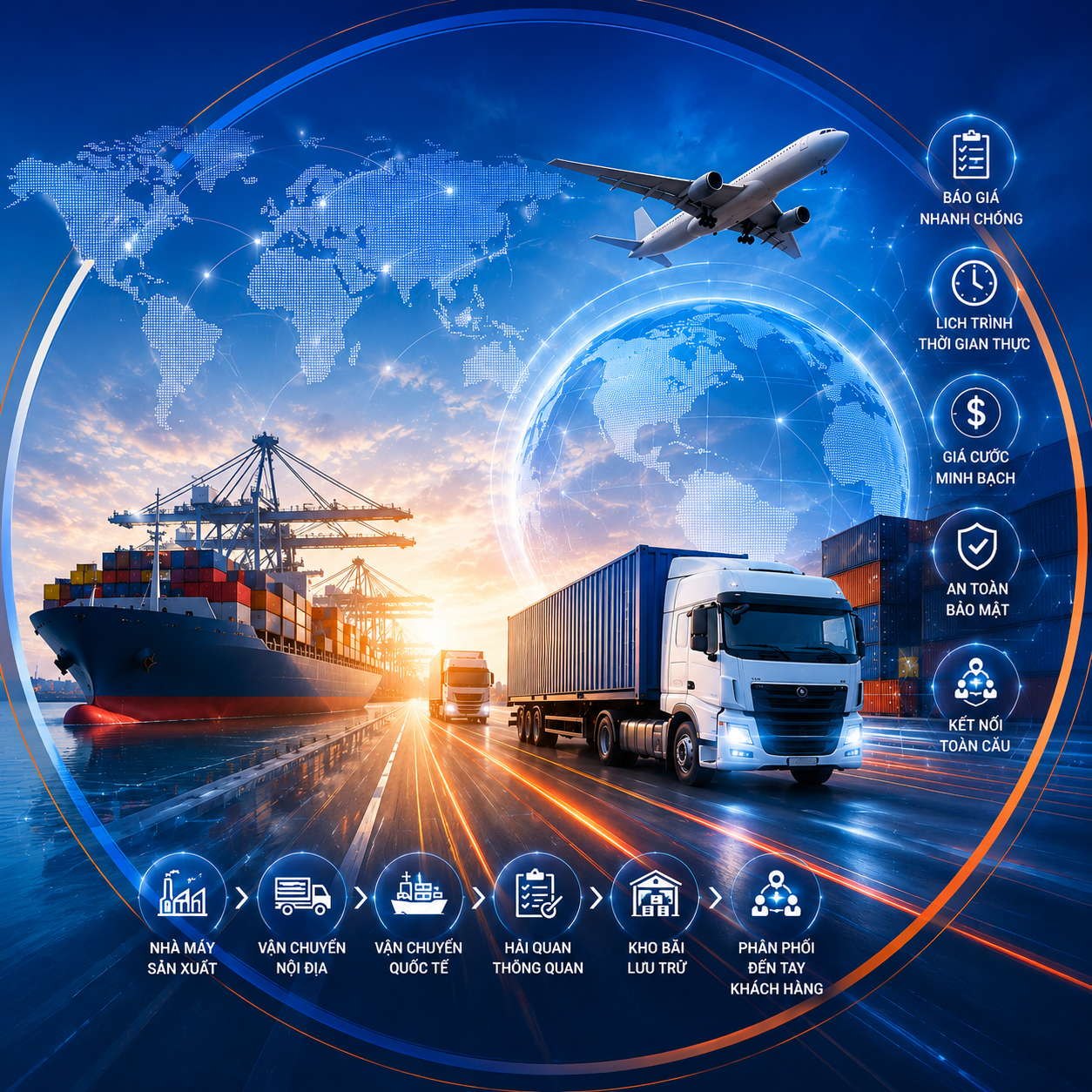 Minh họa trực quan về dữ liệu logistics
