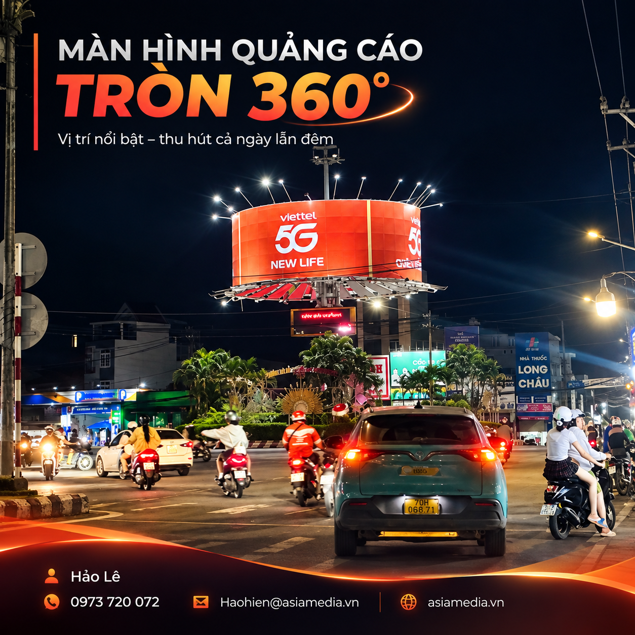Hình ảnh sản phẩm quảng cáo vòng xoay Gò Dầu - góc nhìn thứ nhất