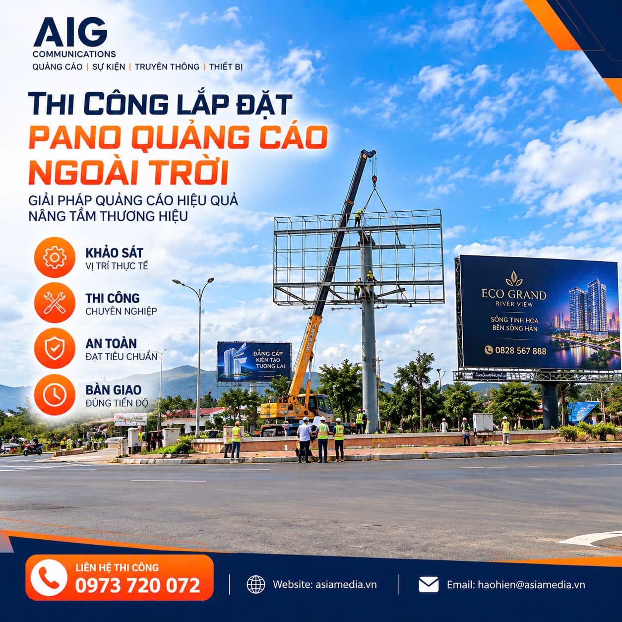 AIG triển khai công trình quảng cáo ngoài trời