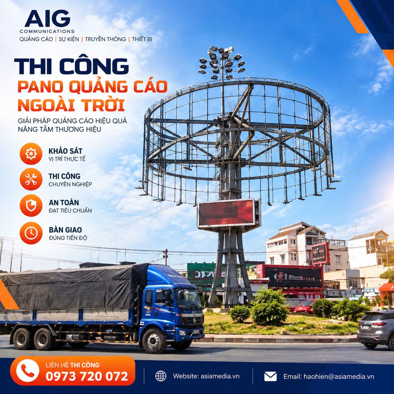 Ảnh thi công thực tế AIG Communications