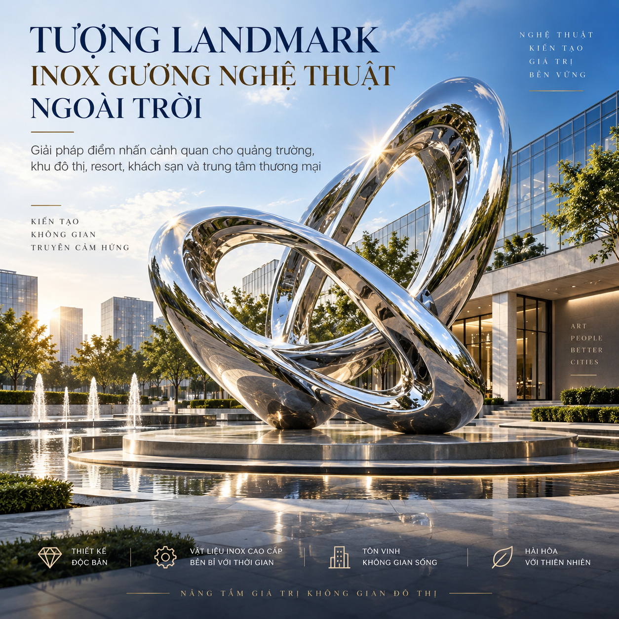 Concept Landmark inox gương