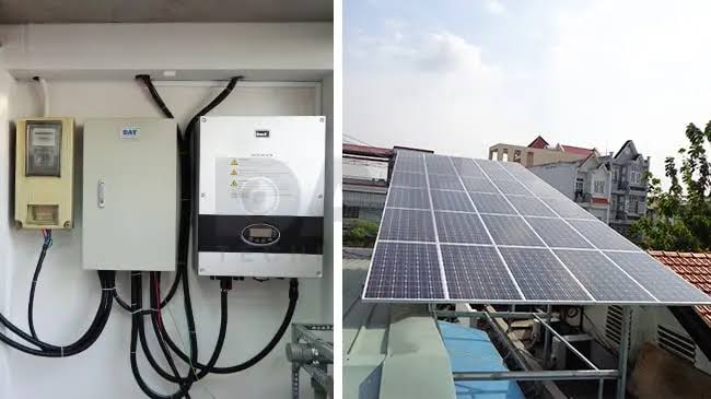 Thiết bị hệ thống Solar áp mái cho doanh nghiệp