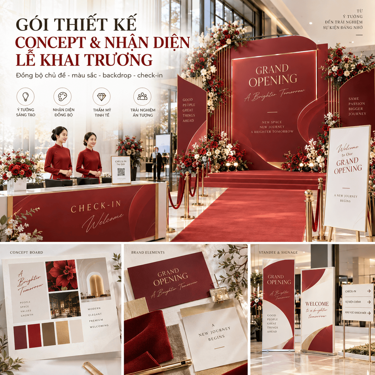 Thiết kế concept và nhận diện lễ khai trương