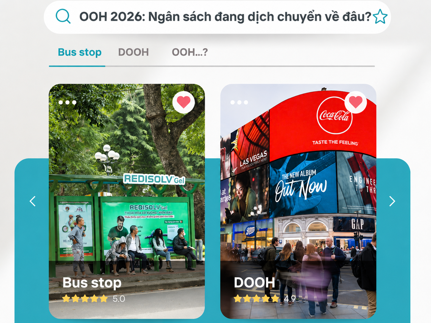 Không gian quảng cáo OOH nổi bật