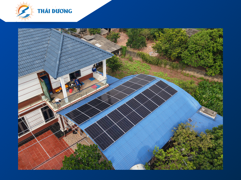 Công trình điện mặt trời áp mái thực tế