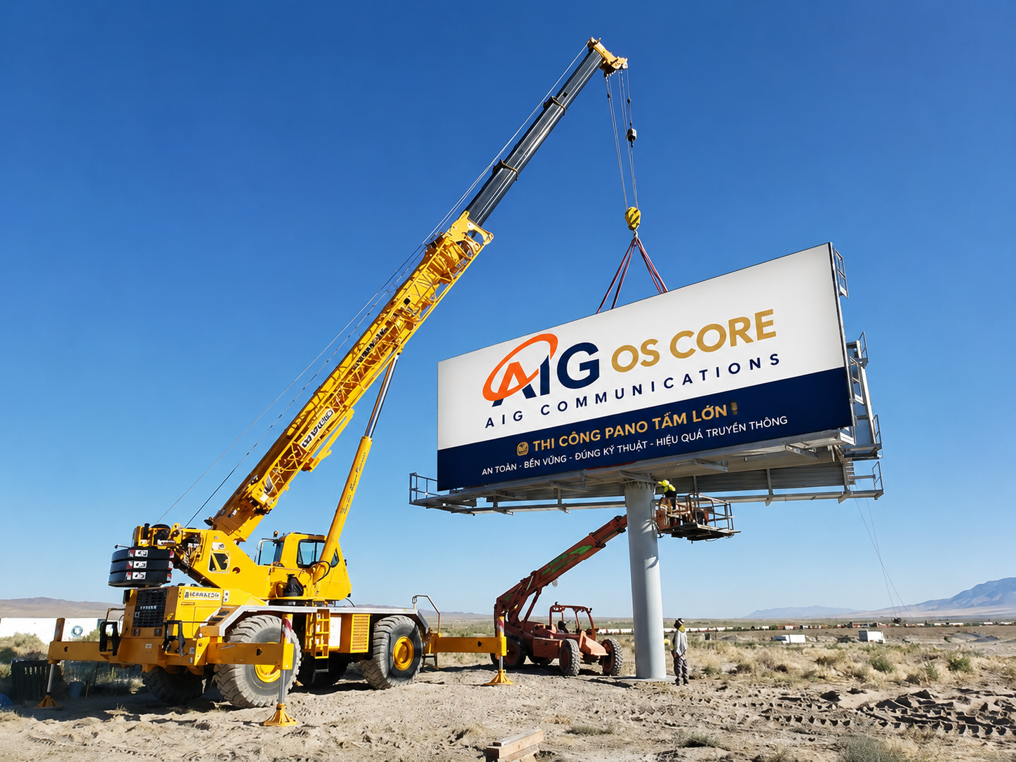 AIG Thi công pano tấm lớn