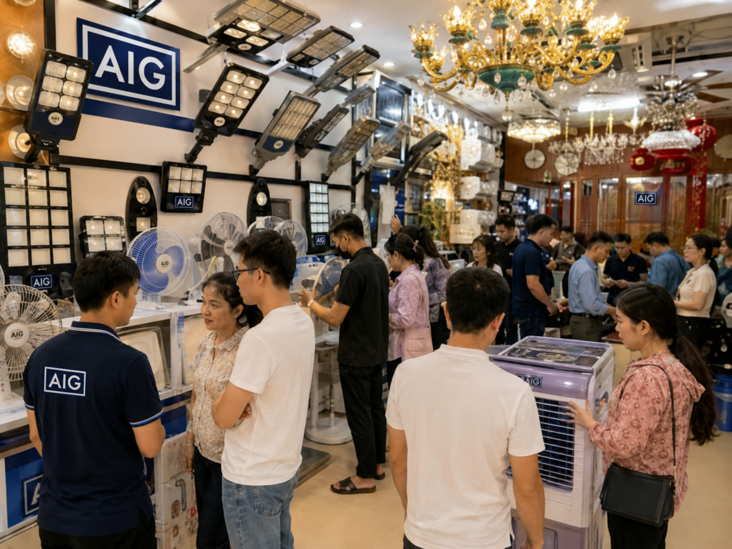 Không gian trưng bày sản phẩm và tư vấn khách hàng