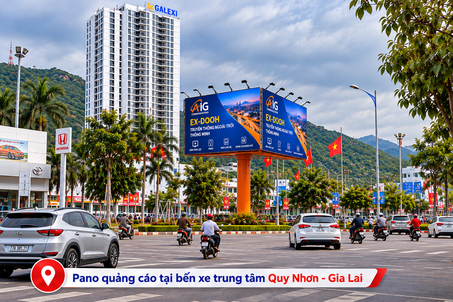 Pano bến xe trung tâm Quy Nhơn – Gia Lai, theo bộ tư liệu được cung cấp.