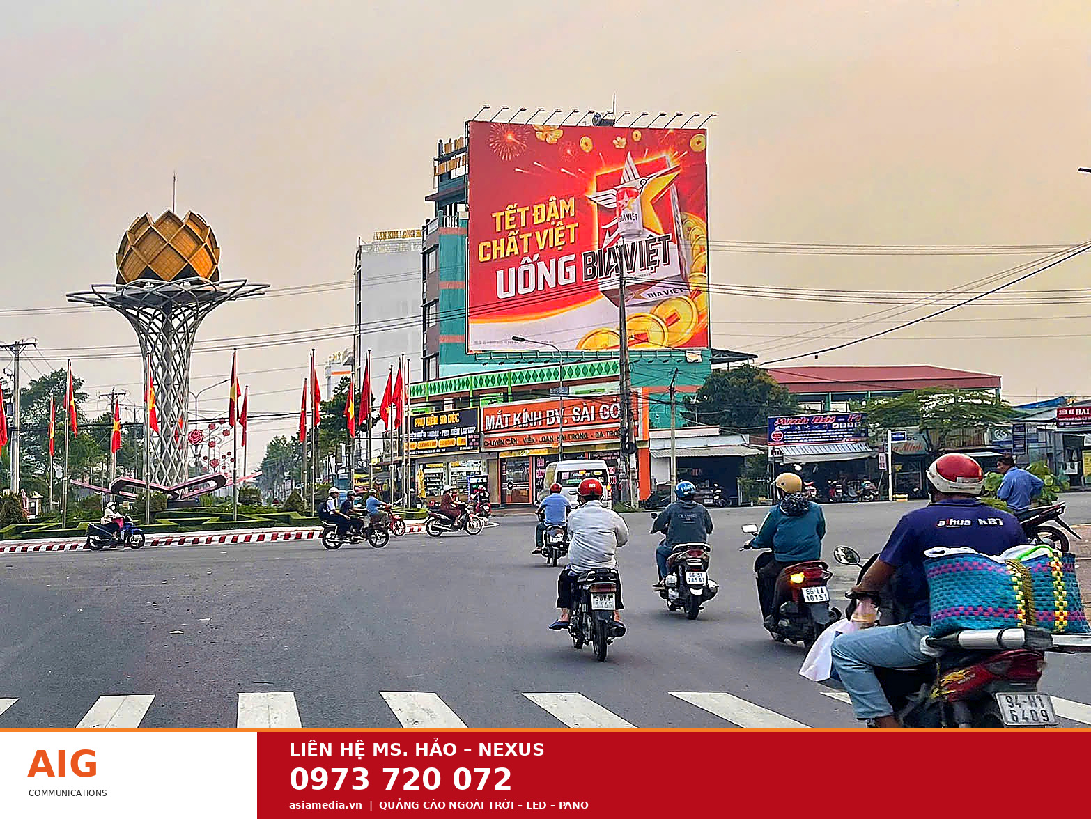 Hình ảnh sản phẩm quảng cáo ngoài trời AIG Communications – minh họa cho nội dung bài viết