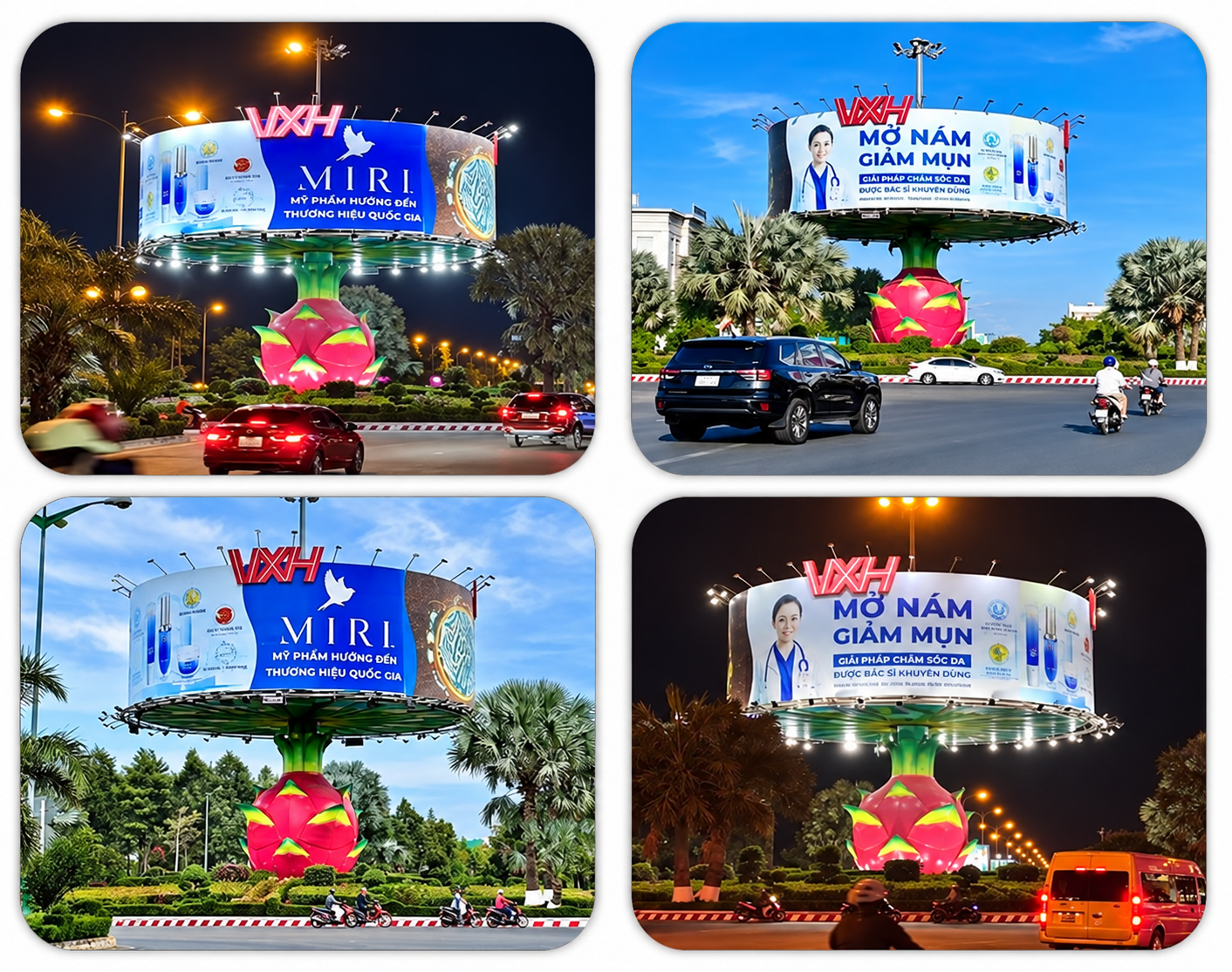 Góc nhìn thực tế của billboard tại vòng xoay Lotte Mart Phan Thiết