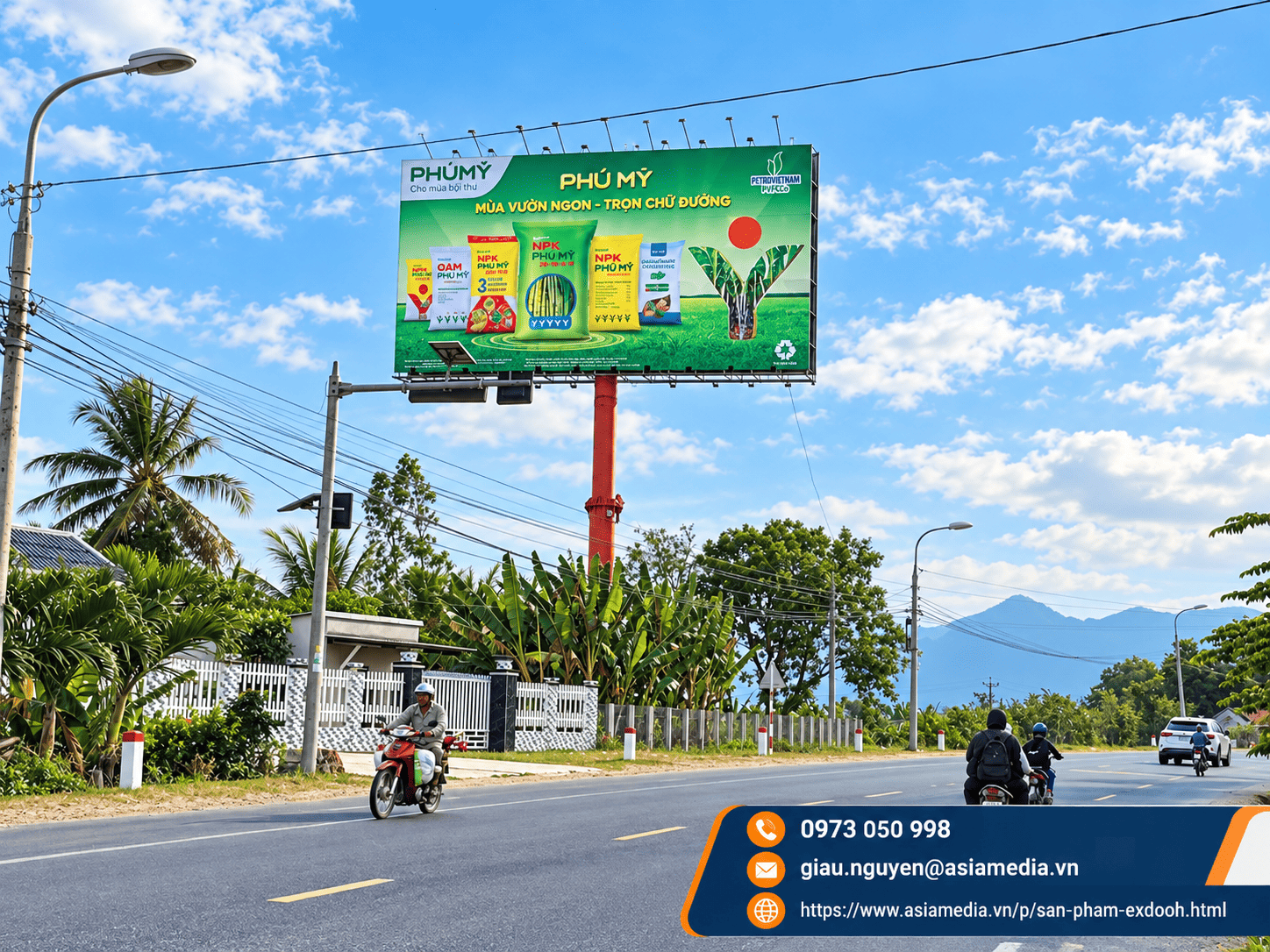 Pano quảng cáo trên tuyến quốc lộ