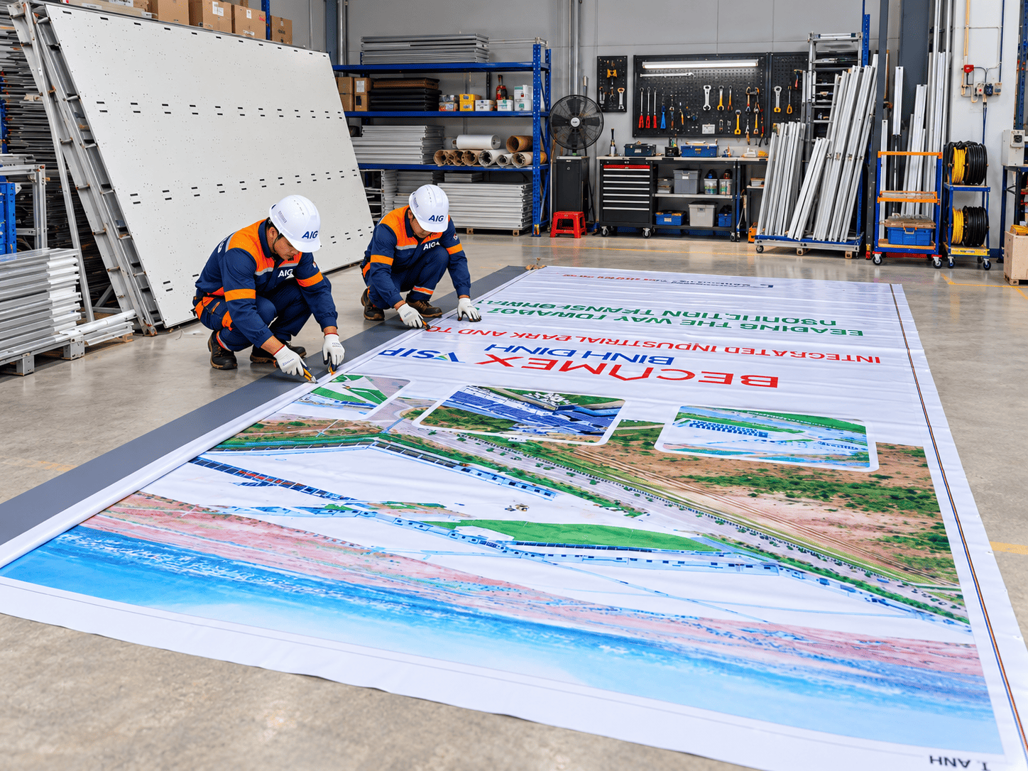 Hoàn thiện hộp đèn quảng cáo
