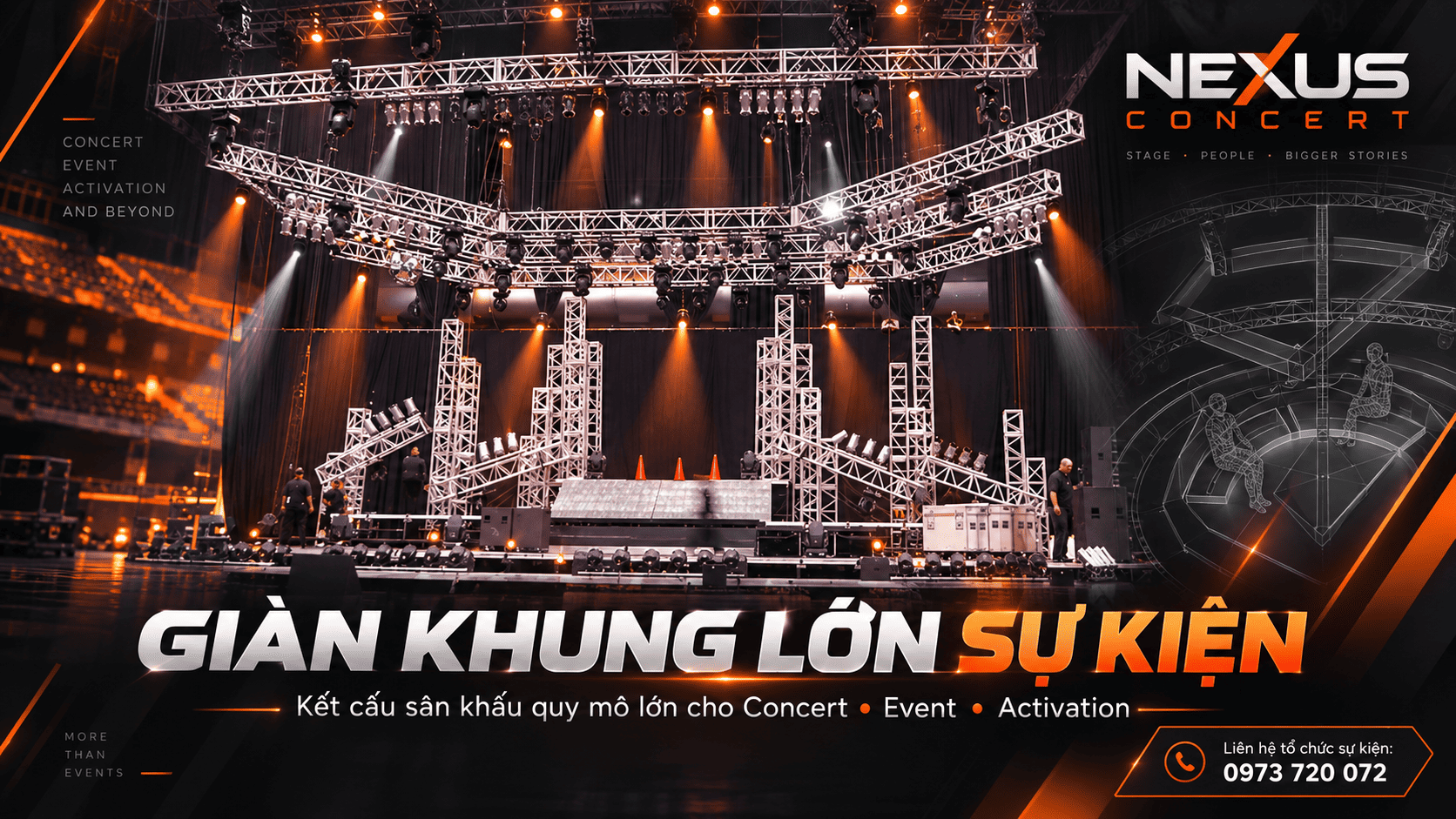 Không gian concert và sân khấu sự kiện