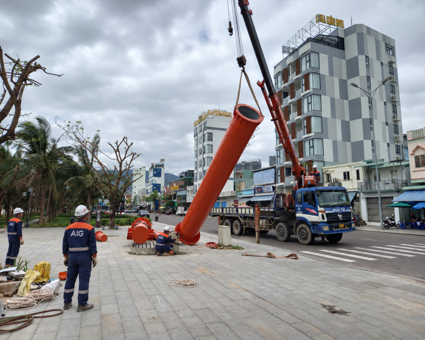 Hình ảnh thi công hoặc nghiệm thu billboard