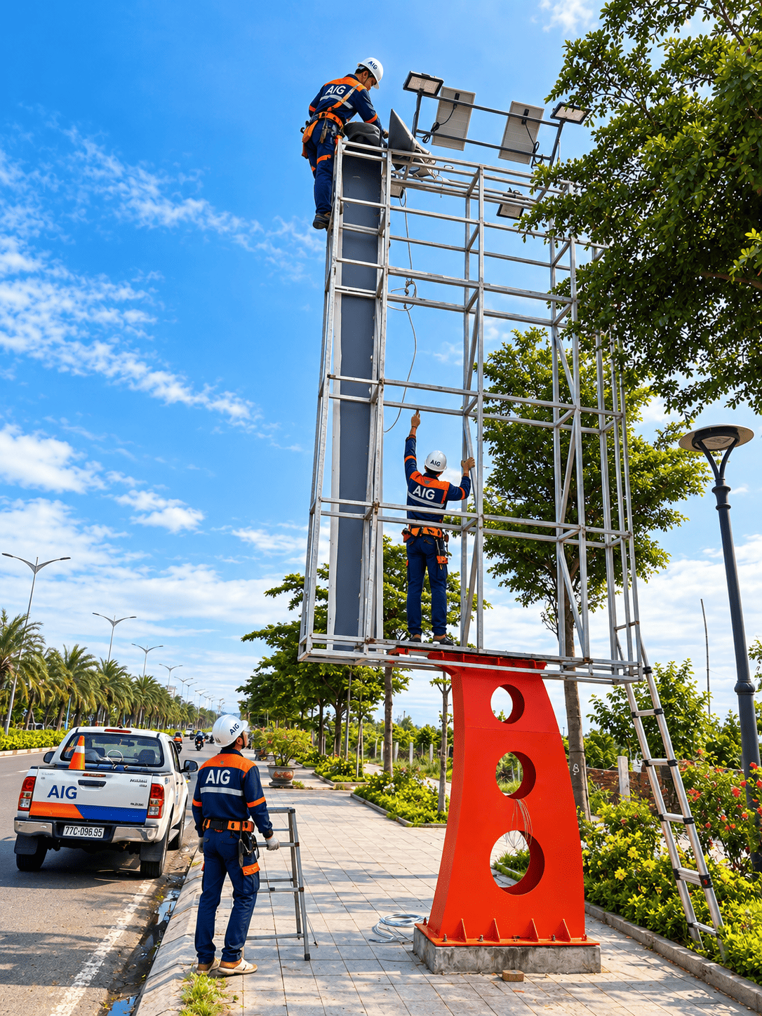 Chuẩn bị vật tư thi công