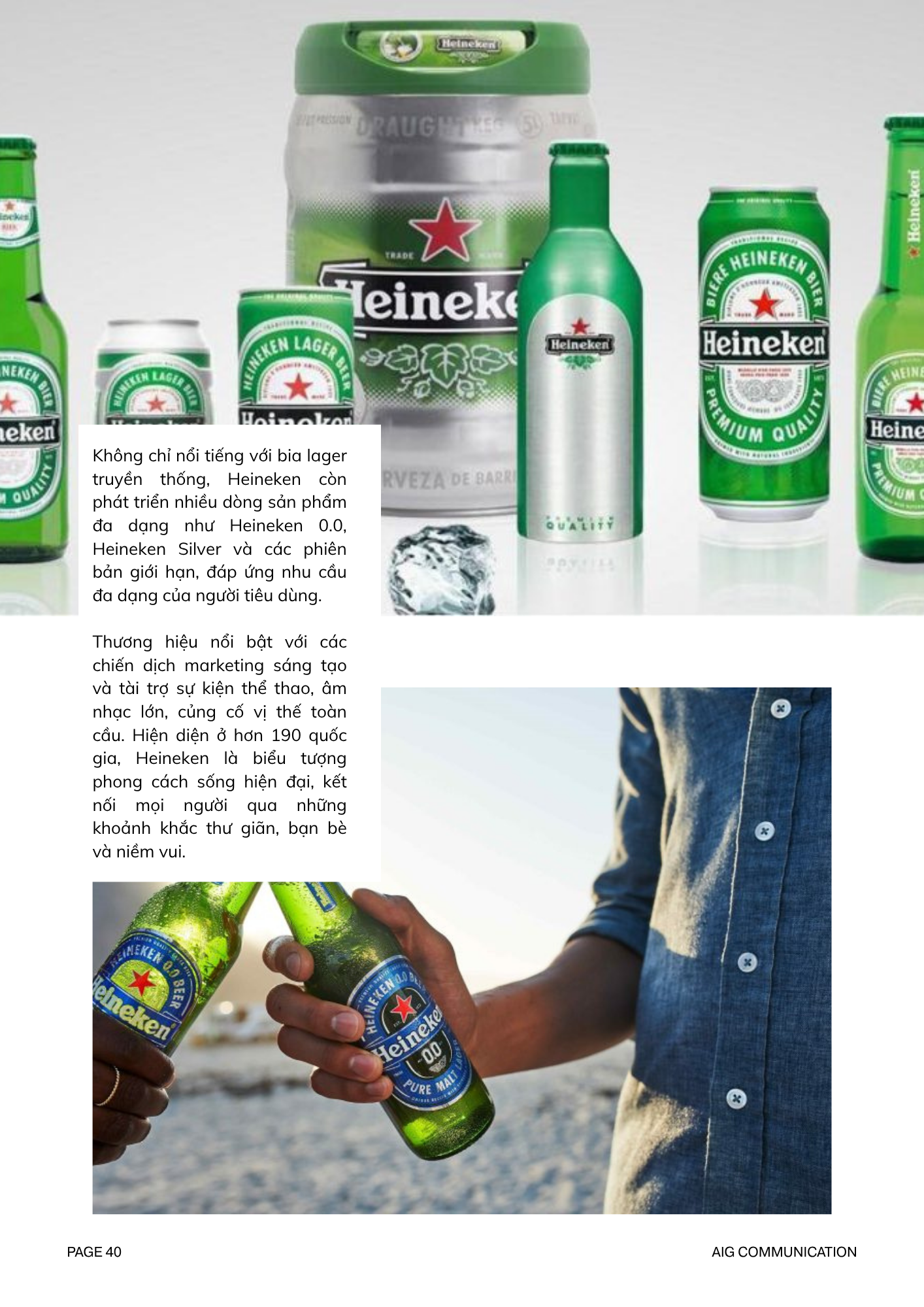 Mẫu trang tạp chí AIG Communications - HEINEKEN trang 02