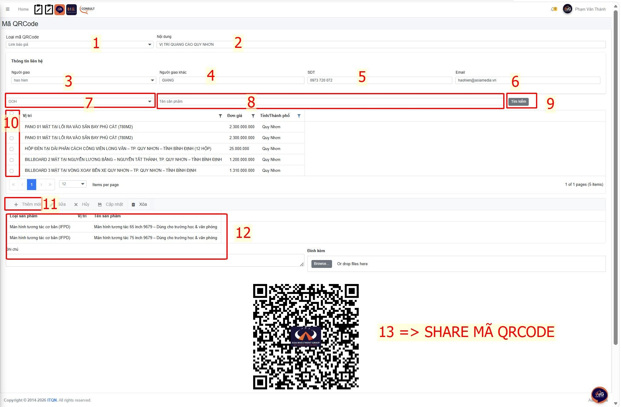 Quy trình tạo hồ sơ bán hàng trên ERP