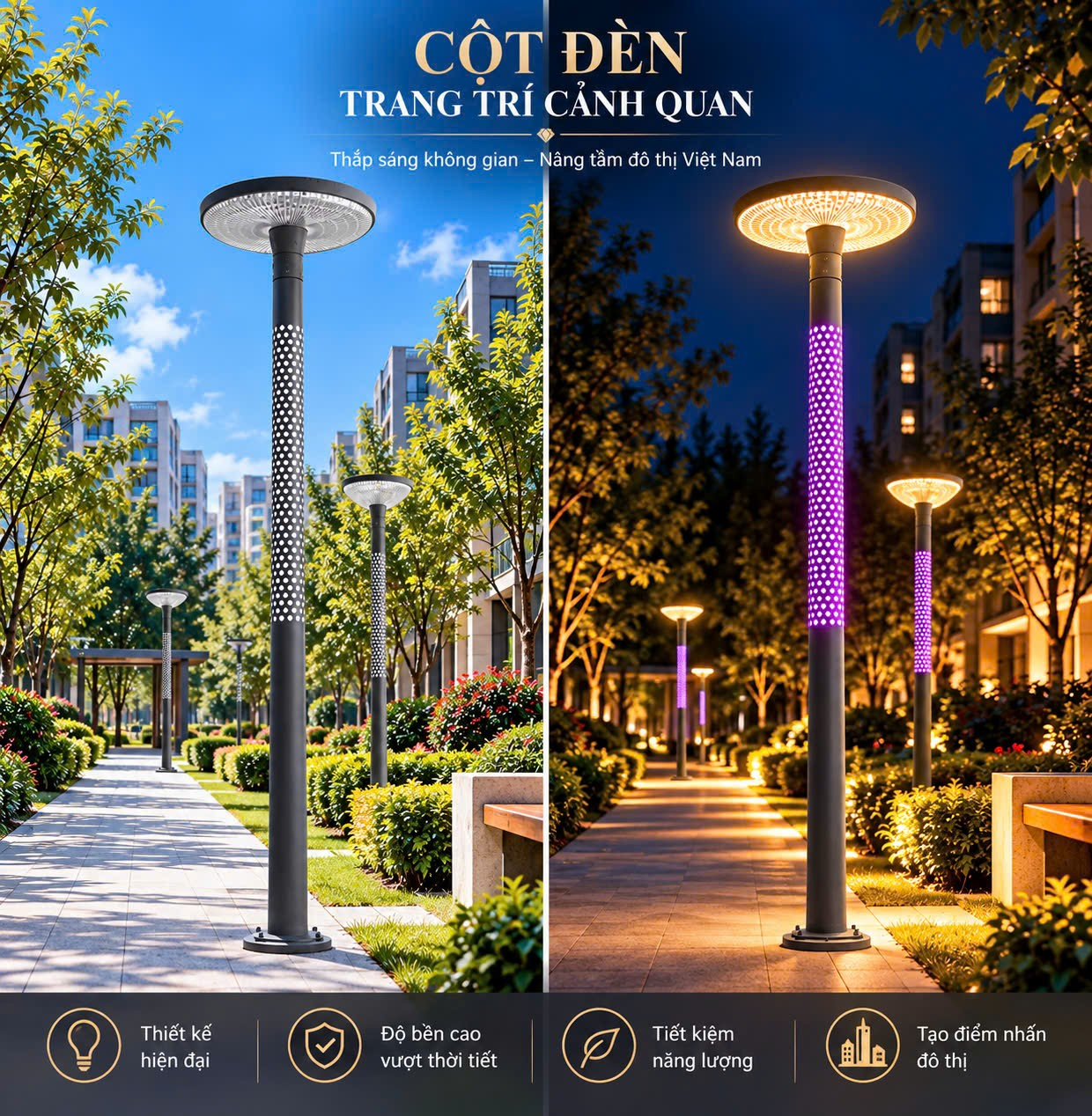 Đèn tán sáng – Dịu dàng trên lối đi