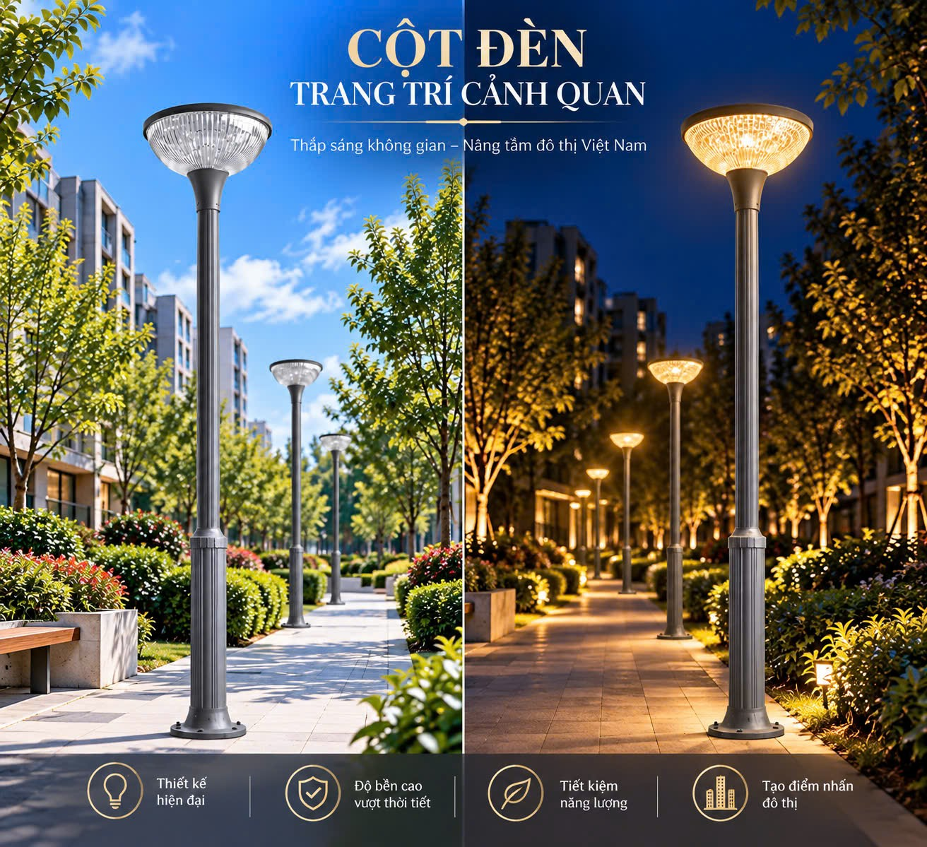 Đèn thân họa tiết – Nhịp điệu ánh sáng