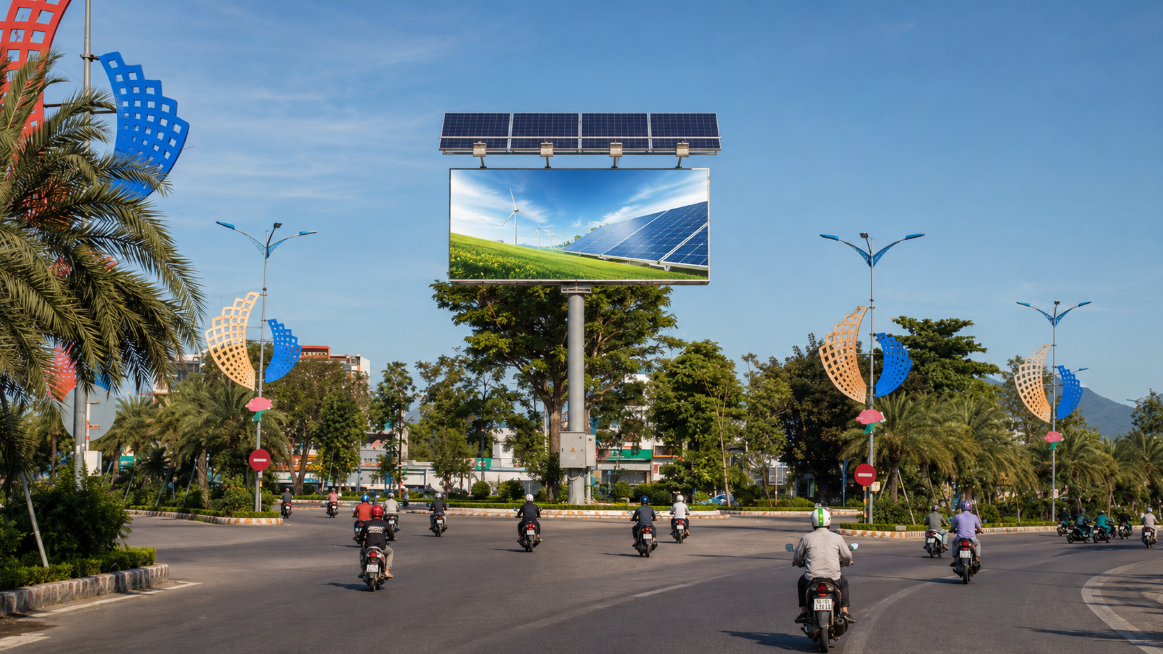 Giải pháp pano kết hợp năng lượng mặt trời