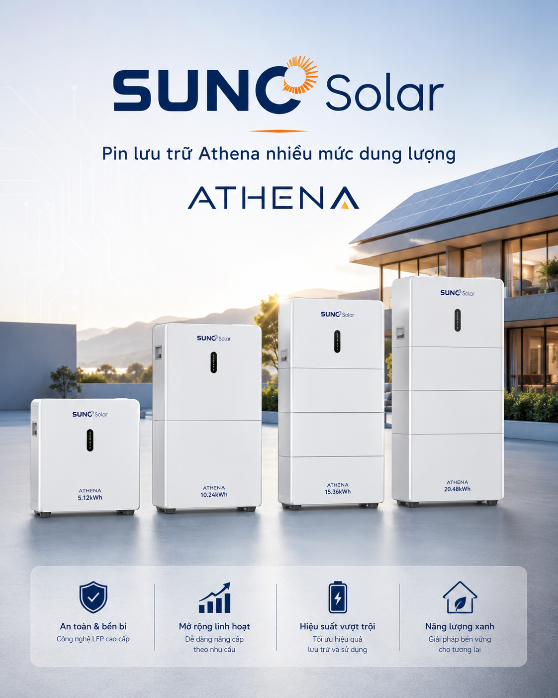 Dòng pin lưu trữ SUNC Solar
