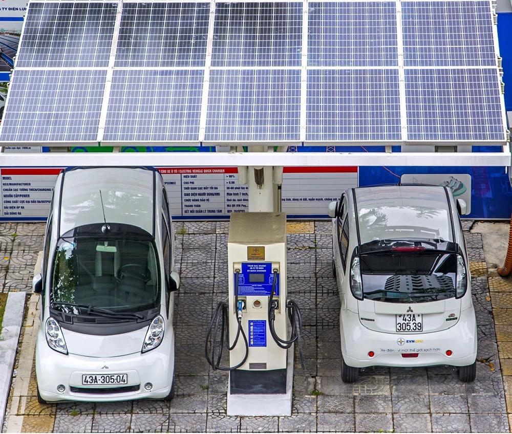 Mô hình solar trạm sạc xe điện