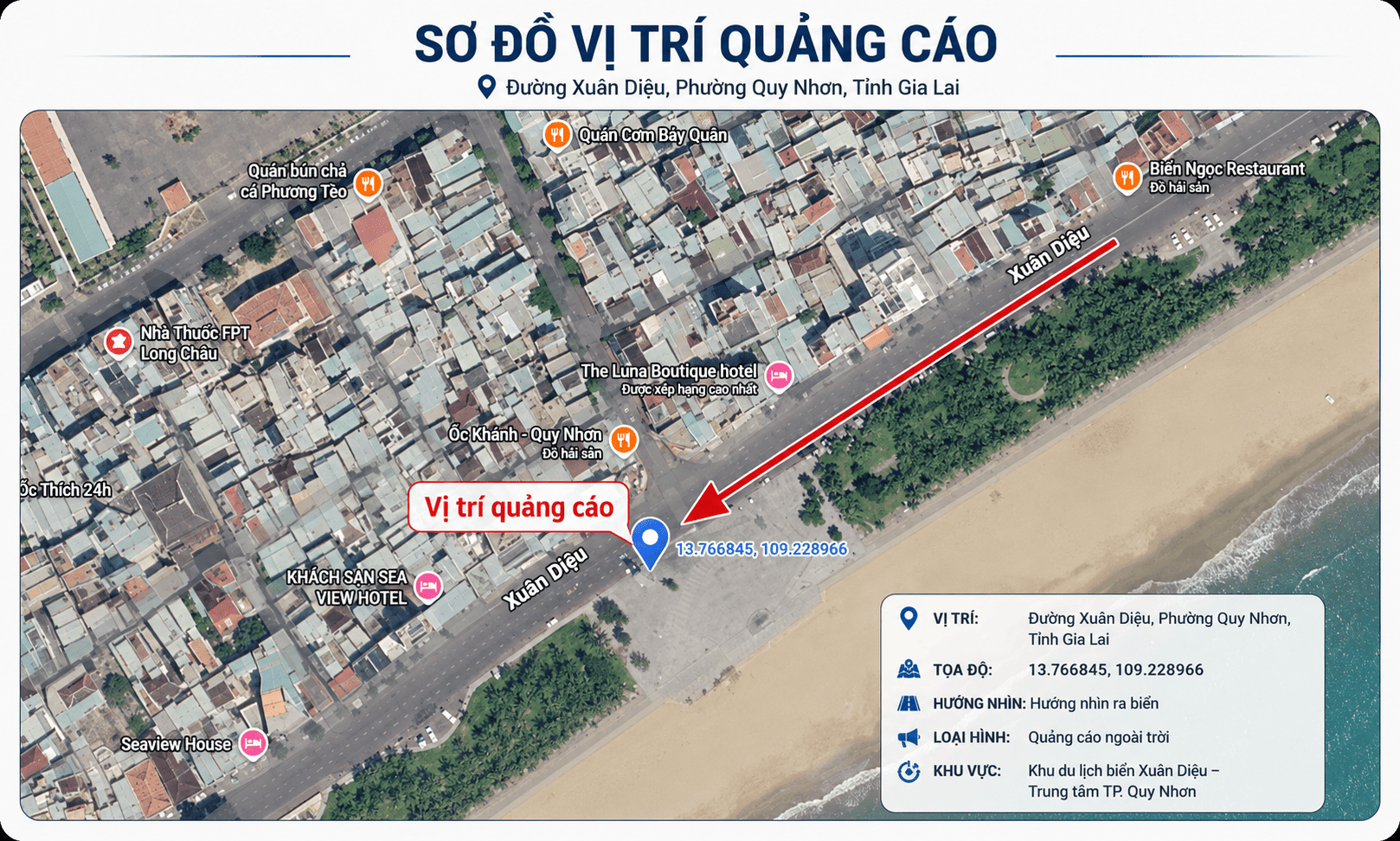 Vị trí pano Xuân Diệu